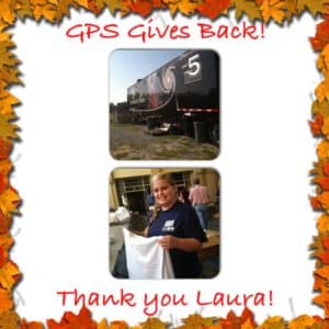 GPS Gives Back Laura